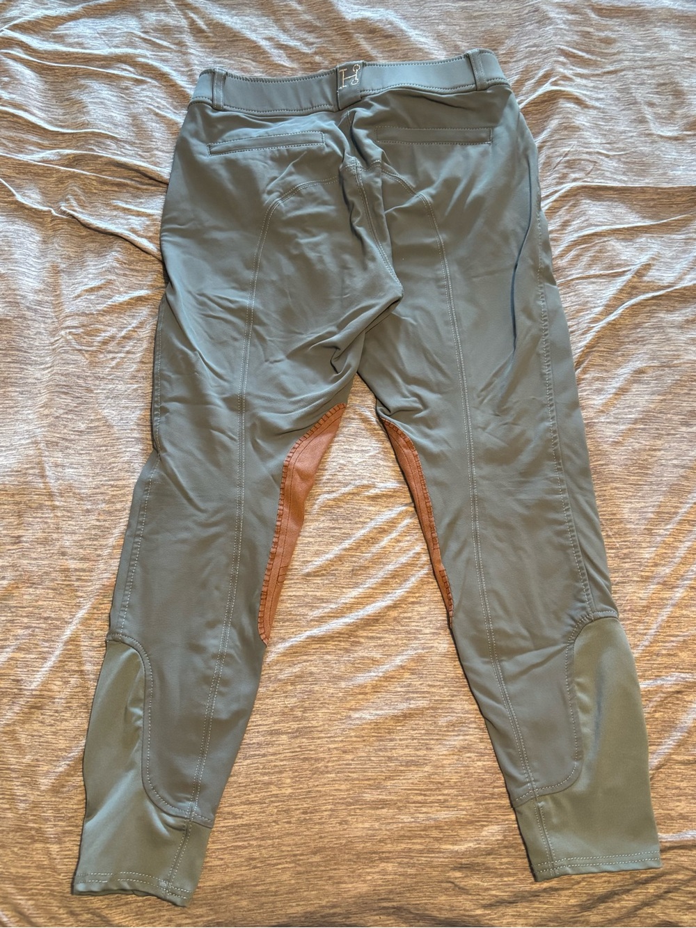 SmartPak Hadley Mid-Rise Riding Breeches - Light Blue 26R - Picture 3 of 5